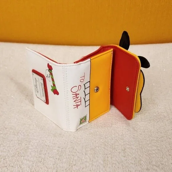 Loungefly Disney Pluto Santa Letter Holiday Flap Wallet NEW - Picture 14 of 16